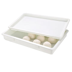 Rectangle White Plastic Lid - Fits Pizza Dough Proofing Box - 10 count box