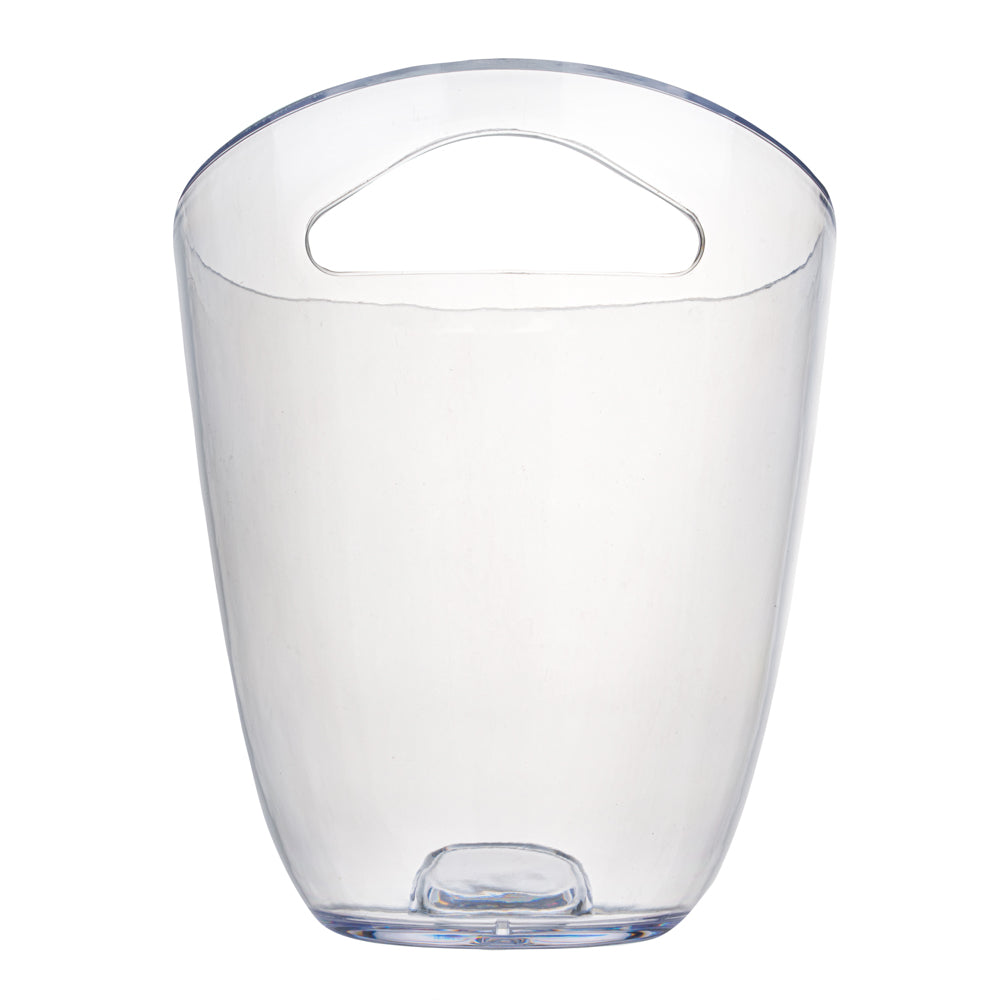 Bar Lux 3.2 qt Round Clear Plastic Champagne / Wine Bucket - 9 1/4" x 7 1/2" x 7 3/4" - 10 count box