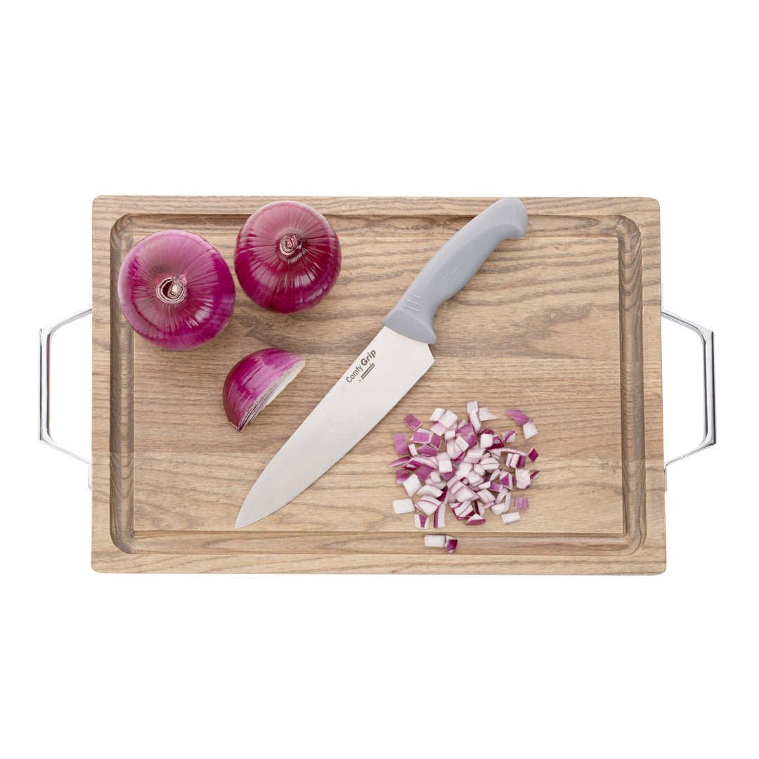 Comfy Grip Gray Stainless Steel 8" Chef's Knife - 1 count box