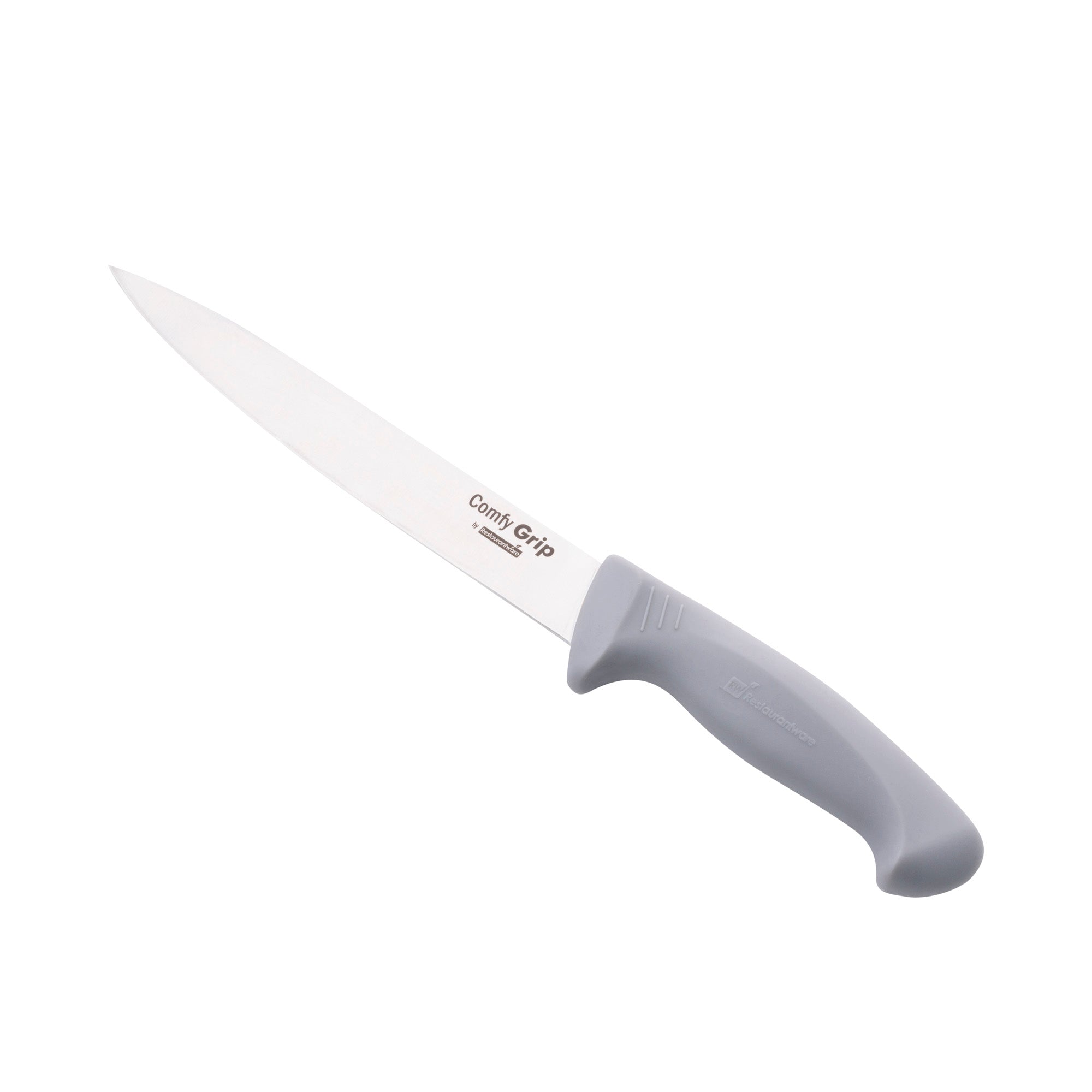 Comfy Grip Gray Stainless Steel 8" Carving Knife - 1 count box