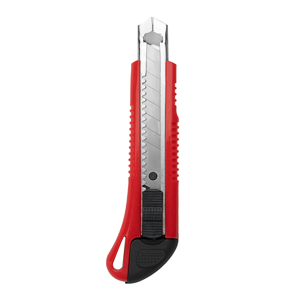 Handy Tek Red Snap Off Blade Knife - Anti-Slip Handle - 5 1/4" - 4 count box