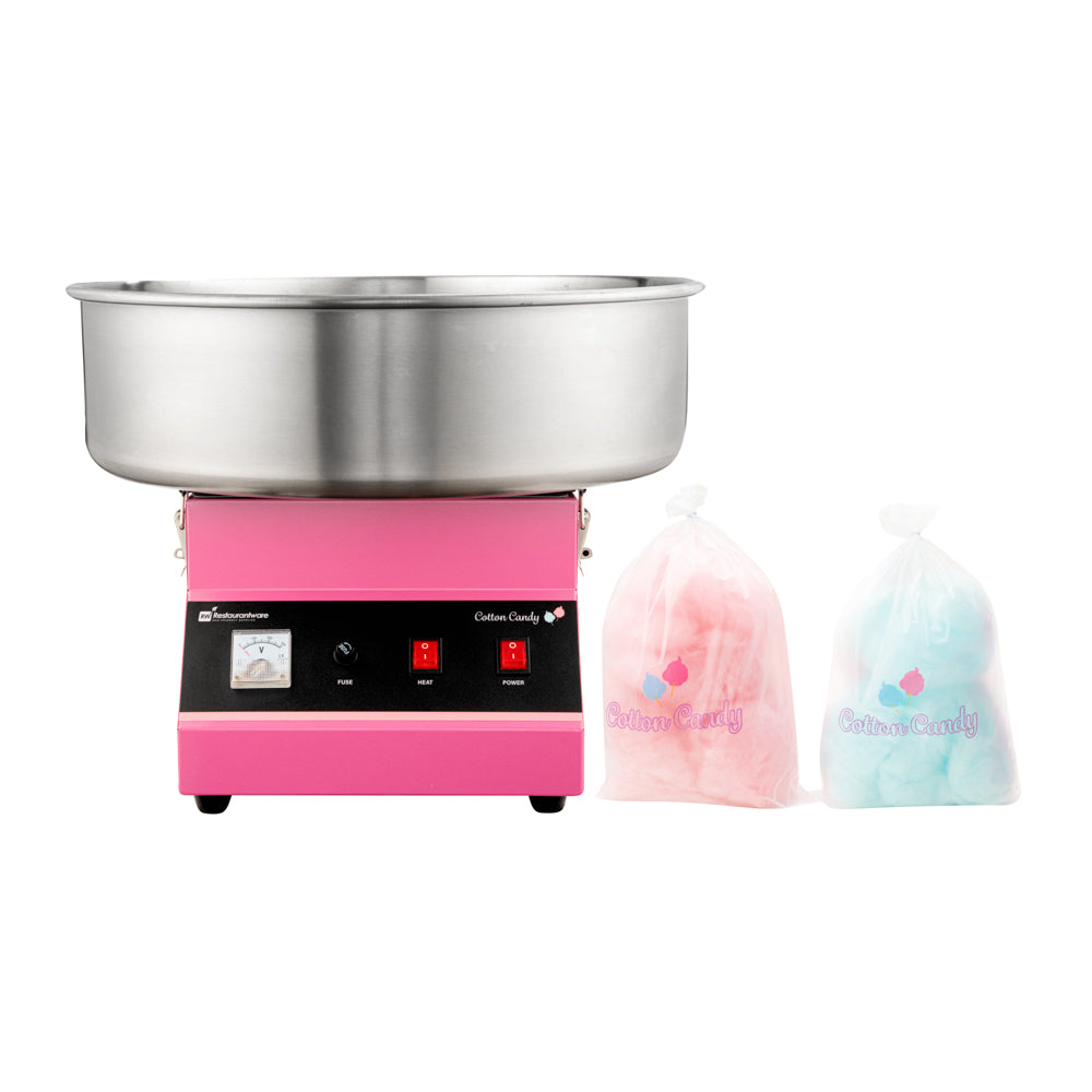 Hi Tek Pink Stainless Steel Cotton Candy / Candy Floss Machine - 1080w, 110V - 21" - 1 count box