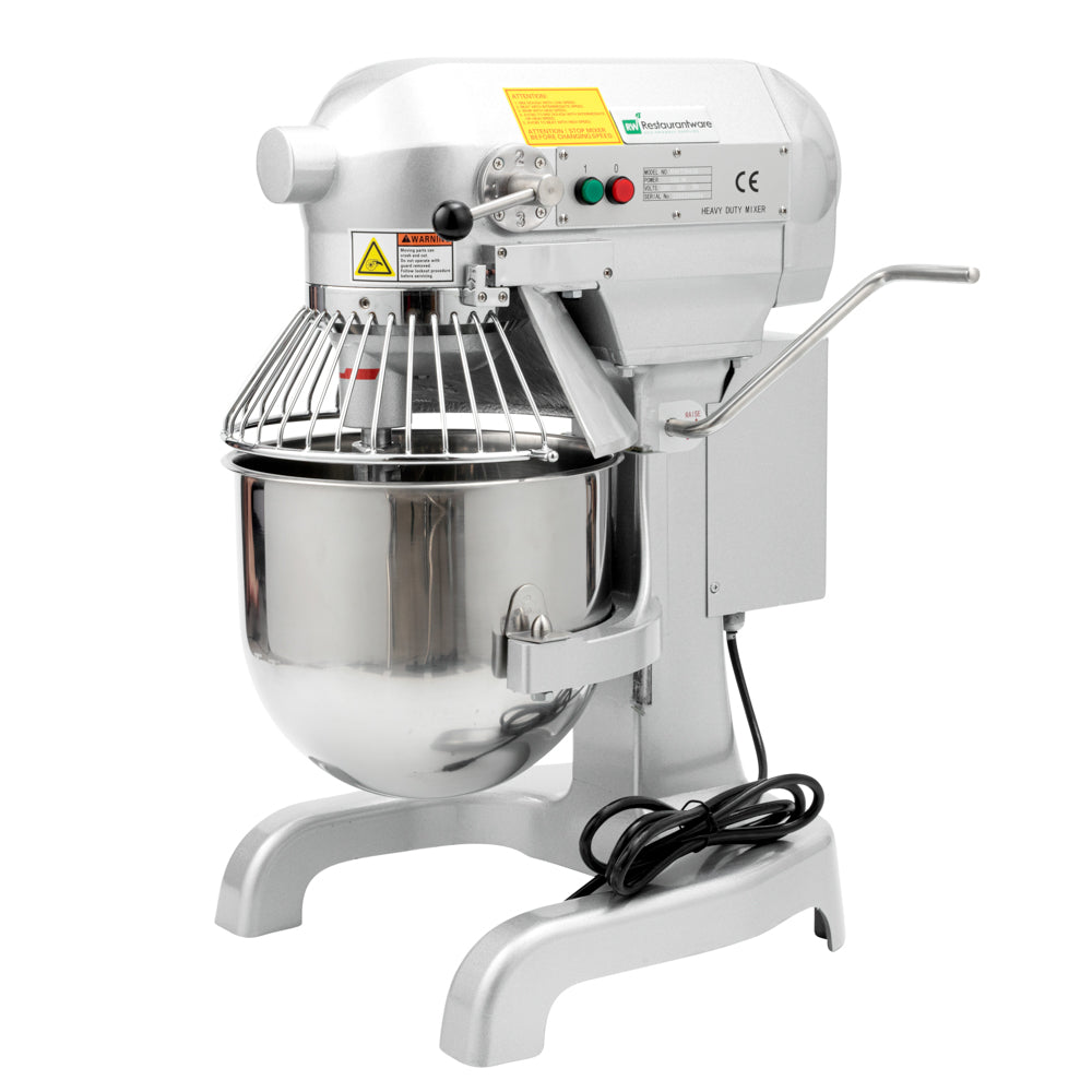 Hi Tek 11 qt Planetary Stand Mixer - Includes Dough Hook, Whisk and Beater, with Safety Guard - 1 count box