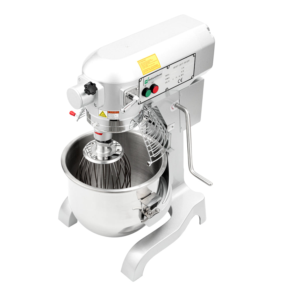 Hi Tek 21 qt Planetary Stand Mixer - Includes Dough Hook, Whisk and Beater, with Safety Guard - 1 count box