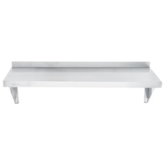 Kitchen Tek 16-Gauge 430 Stainless Steel Solid Wall Shelf - Medium Duty - 12