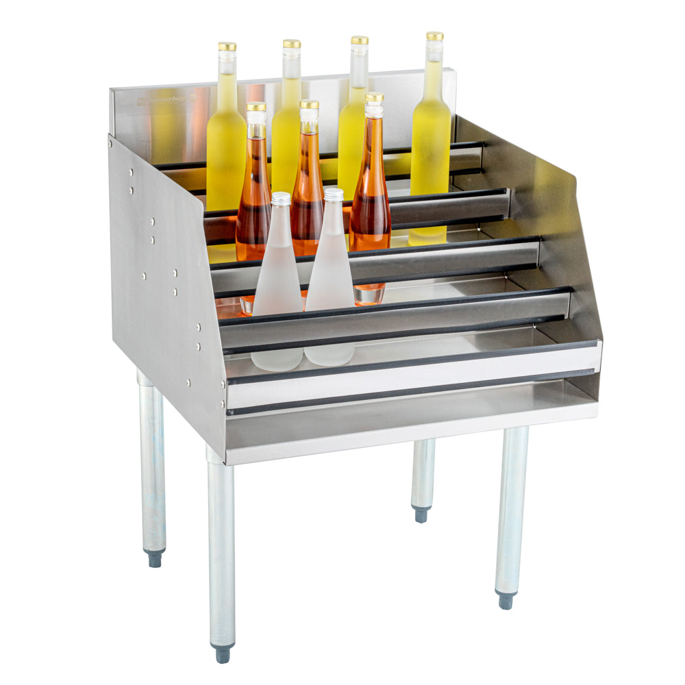 Kitchen Tek 304 Stainless Steel Liquor Display Rack - 5 Tiers, 24" - 1 count box