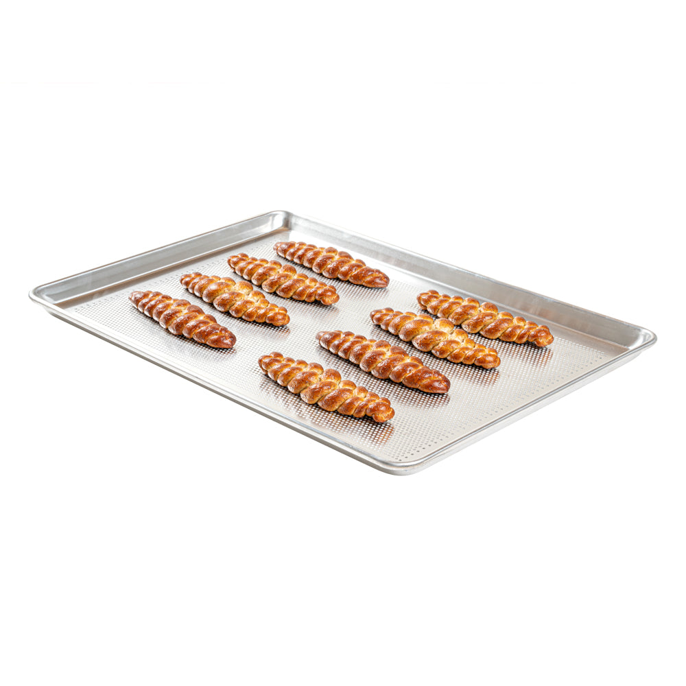 Met Lux Aluminum Full Size Baking Sheet - Perforated, Heavy Duty - 26" x 18" - 1 count box