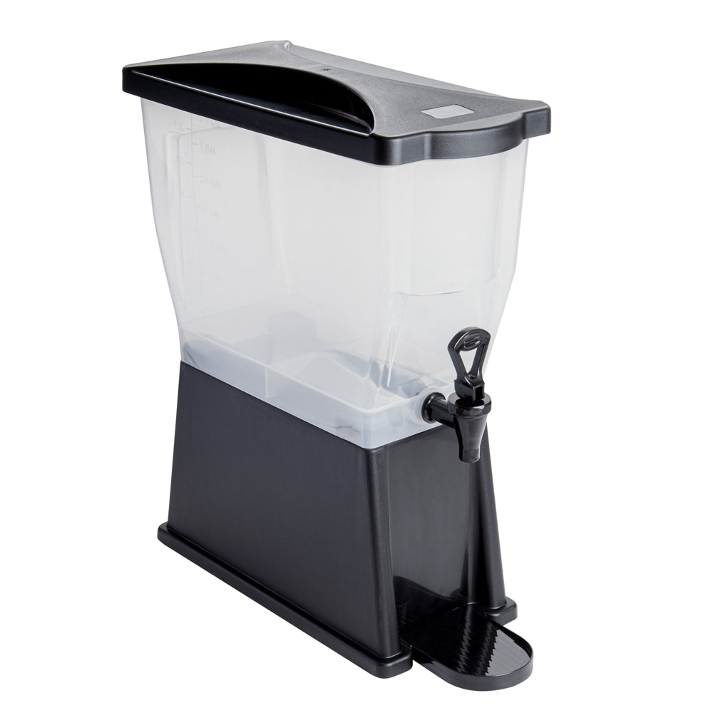 Bev Tek 3 gal Black Beverage Dispenser - 16" x 8" x 21" - 1 count box