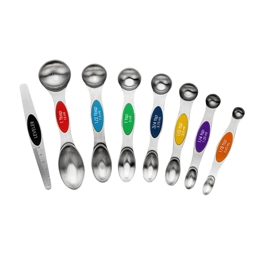 Met Lux Assorted Stainless Steel Measuring Spoon Set - 8-Piece, Magnetic - 1 count box