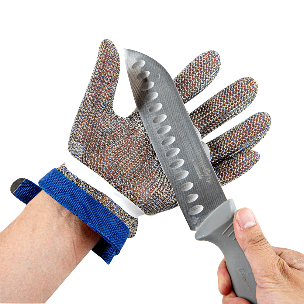 Life Protector Stainless Steel Mesh Large Cut-Resistant Glove - Level 9, Food Safe - 10" x 5" - 1 count box