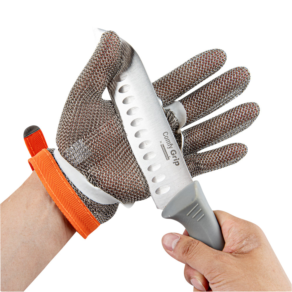 Life Protector Stainless Steel Mesh Extra Large Cut-Resistant Glove - Level 9, Food Safe - 10 1/4" x 5 1/4" - 1 count box