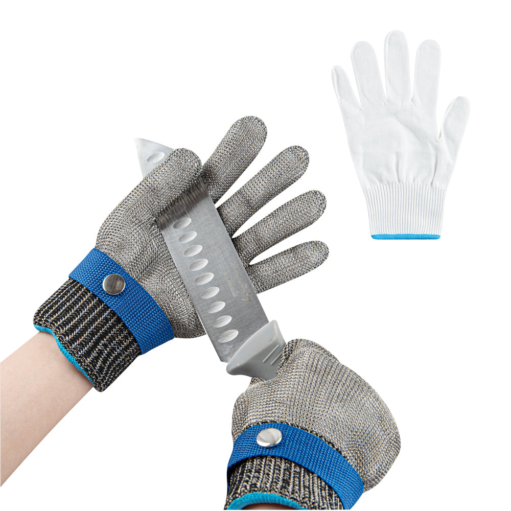 Life Protector Fiber / Stainless Steel Mesh Medium Cut-Resistant Glove - Level 9, Food Safe - 9 1/4" x 4" - 1 count box