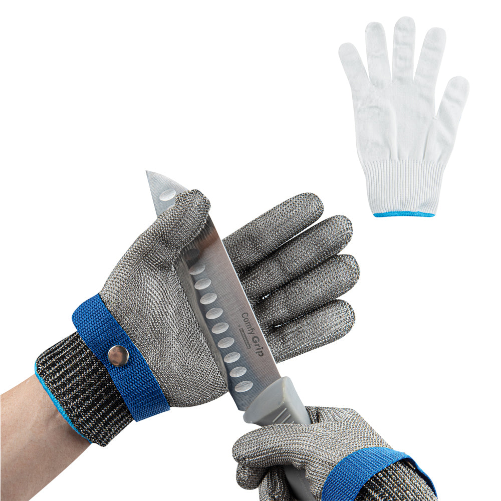 Life Protector Fiber / Stainless Steel Mesh Extra Large Cut-Resistant Glove - Level 9, Food Safe - 10" x 4 1/4" - 1 count box