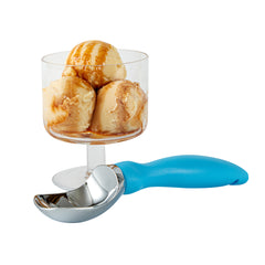 Comfy Grip Blue Metal Ice Cream Scoop - 7 3/4