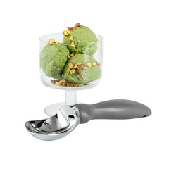 Comfy Grip Gray Metal Ice Cream Scoop - 7 3/4