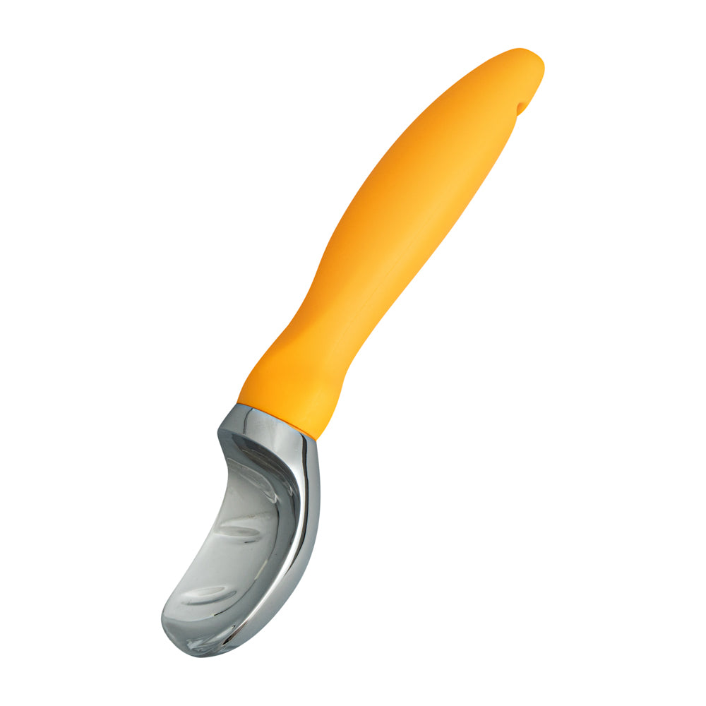 Comfy Grip Tangerine Orange Metal Ice Cream Scoop - 7 3/4" x 2" x 1 3/4" - 1 count box