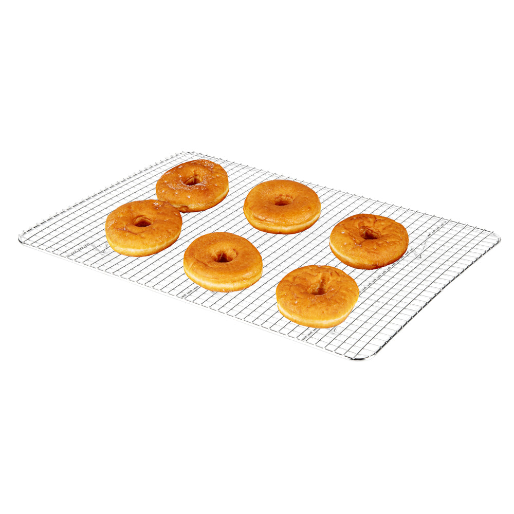 Met Lux Stainless Steel Footed Wire Cooling Rack - For Half Size Sheet Pan - 11 3/4 x 17" - 1 count box