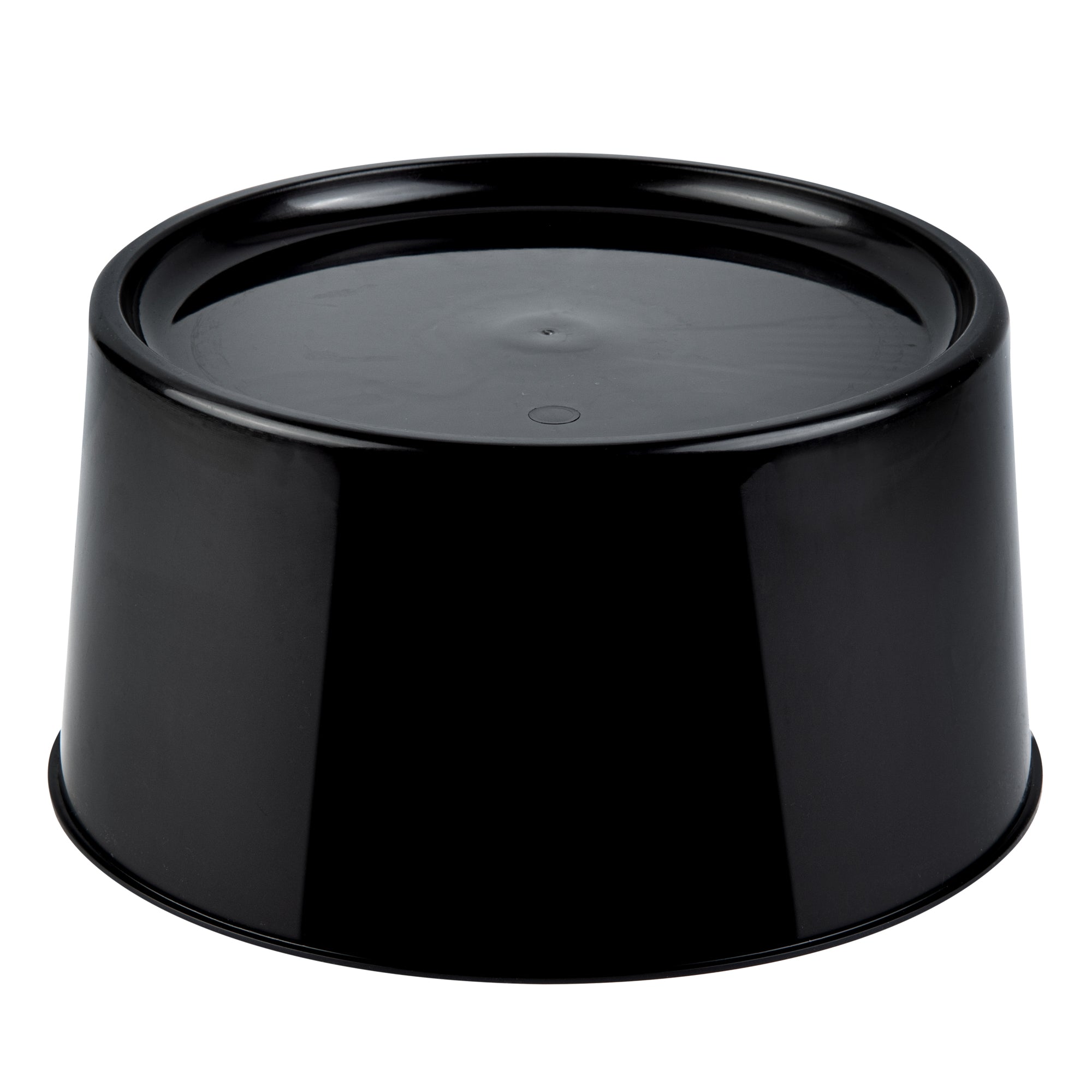 Bev Tek Round Black Plastic Beverage Dispenser Base - For 3 and 6 gal Dispenser - 10 1/2" x 10 1/2" x 6 1/2" - 4 count box