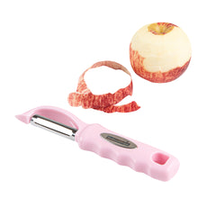 Comfy Grip Pink Stainless Steel Vegetable Peeler - 7 1/2