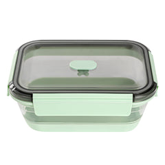 Fresh Hero 40 oz Green Plastic Airtight Food Storage Container - with Vented Lid, Collapsible - 8 1/4