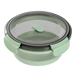 Fresh Hero 27 oz Green Plastic Airtight Food Storage Container - with Vented Lid, Collapsible - 6 3/4