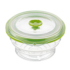 Fresh Hero 16 oz Green Silicone Airtight Food Storage Container - with Vented Lid, Collapsible - 5 3/4