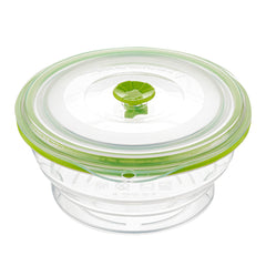 Fresh Hero 31 oz Green Silicone Airtight Food Storage Container - with Vented Lid, Collapsible - 7