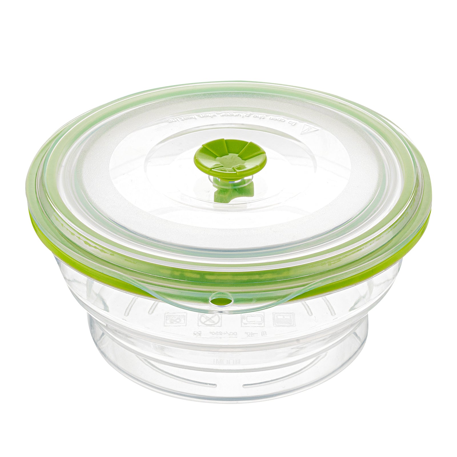 Fresh Hero 31 oz Green Silicone Airtight Food Storage Container - with Vented Lid, Collapsible - 7" x 7" x 3" - 20 count box