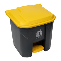 RW Clean 8 gal Dark Gray Plastic Step-On Trash Can - 17