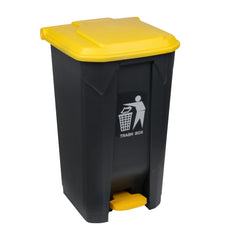 RW Clean 26 gal Dark Gray Plastic Step-On Trash Can - 19 1/2