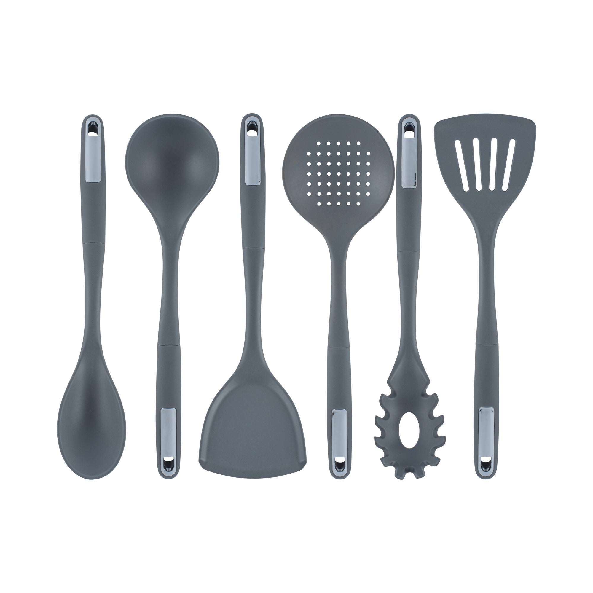 Met Lux Dark Gray Silicone Cooking Utensil Set - 6-Piece - 10 count box