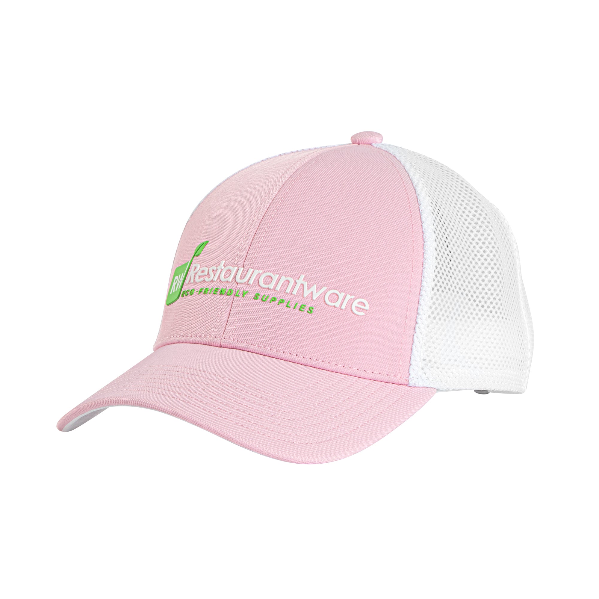 RW Threads Pink and White Trucker Snapback Hat - 1 count box