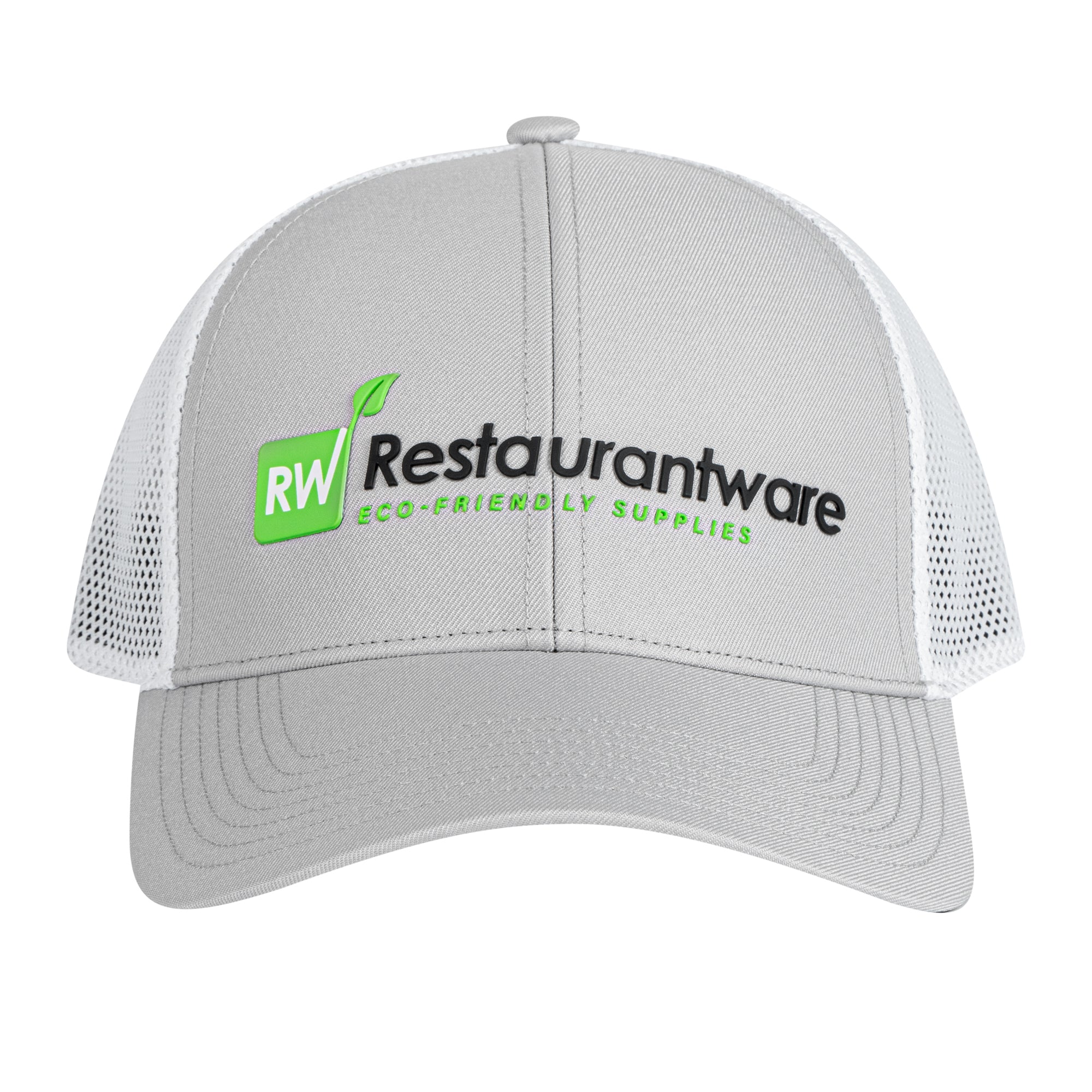 RW Threads Gray and White Trucker Snapback Hat - 1 count box