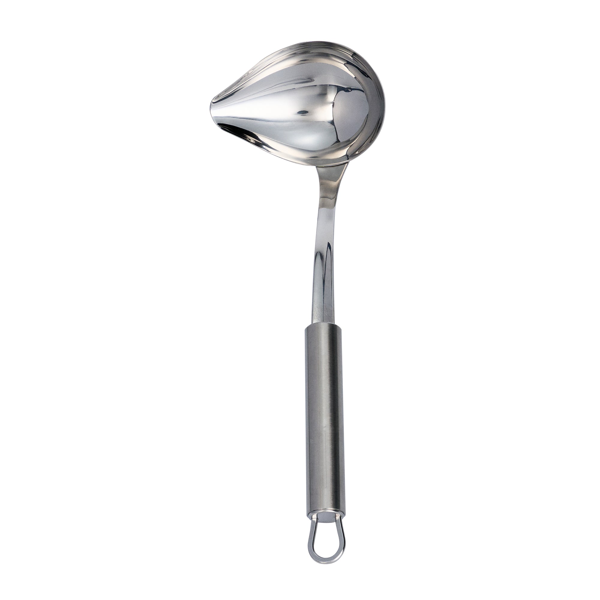 German Standard 2.5 oz Stainless Steel Pour Spout Ladle - One-Piece - 1 count box