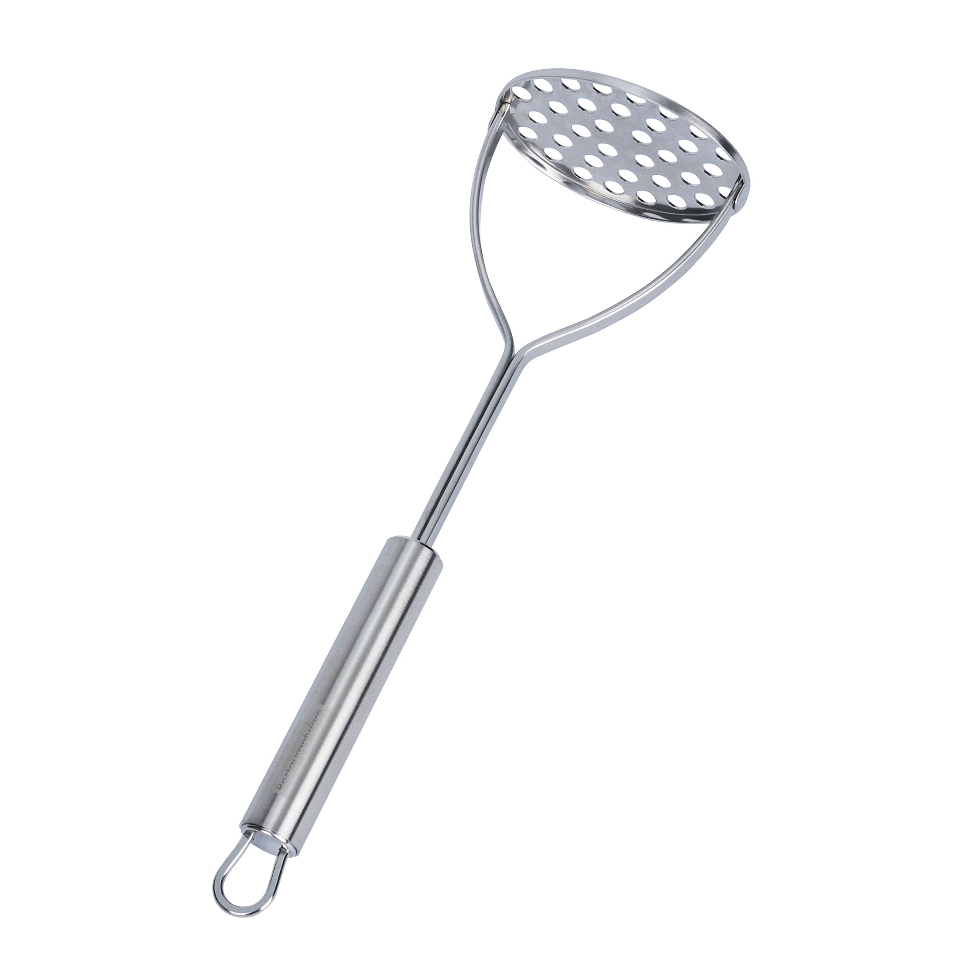 German Standard Stainless Steel Round-Faced Potato / Bean Masher - 11'' - 1 count box