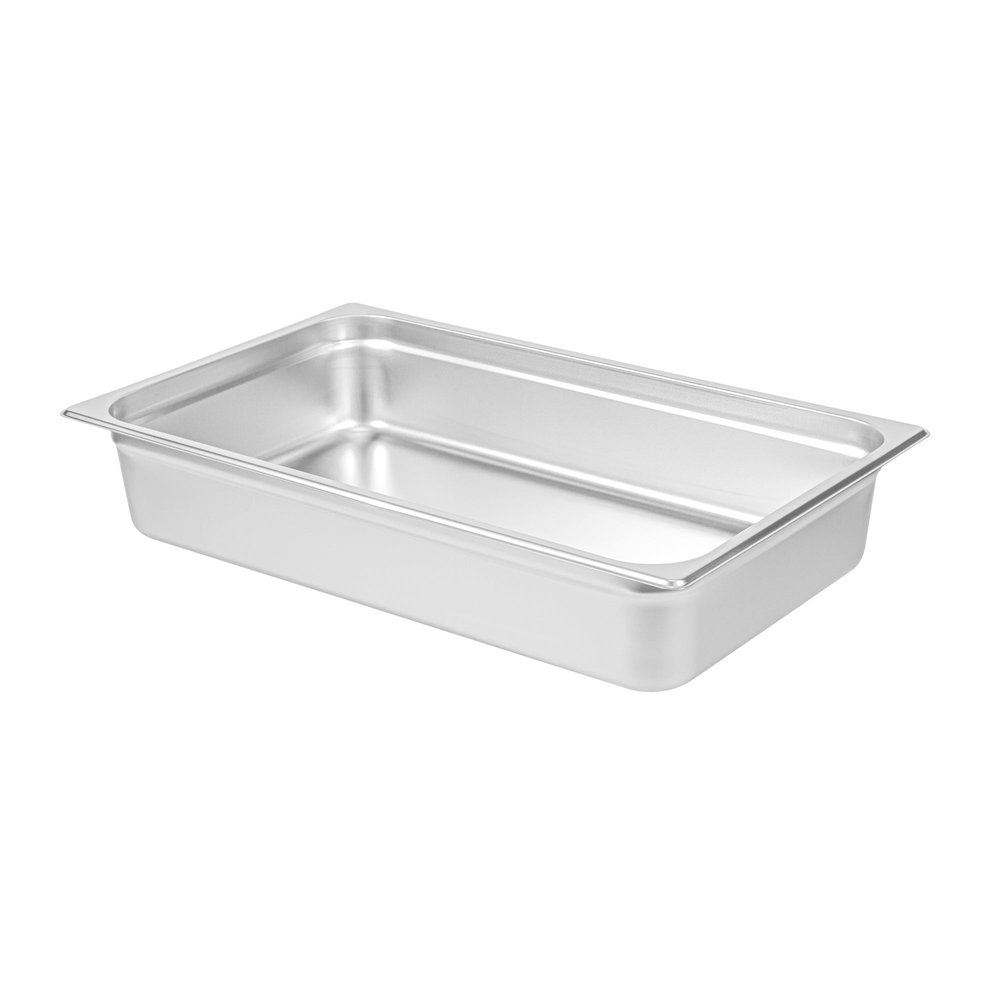 Kitchen Tek Stainless Steel Full Size Steam Table Pan - 4 Inch Deep, Anti Jam, 24 Gauge - 6 count box