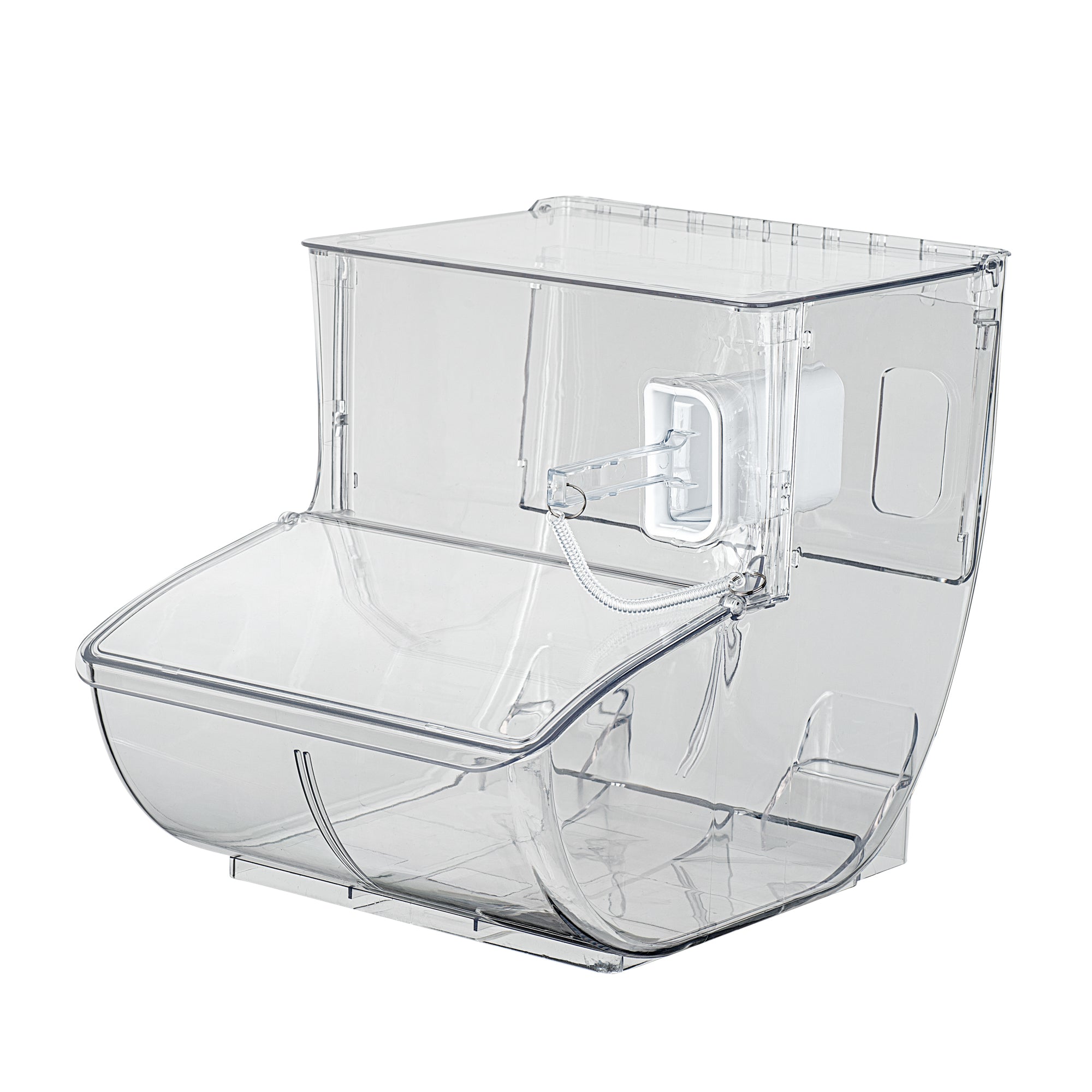 Met Lux 5.25 Gal Clear Plastic Topping Bin - 80 Cup, with Scoop - 16" x 11 3/4" x 13" - 1 count box