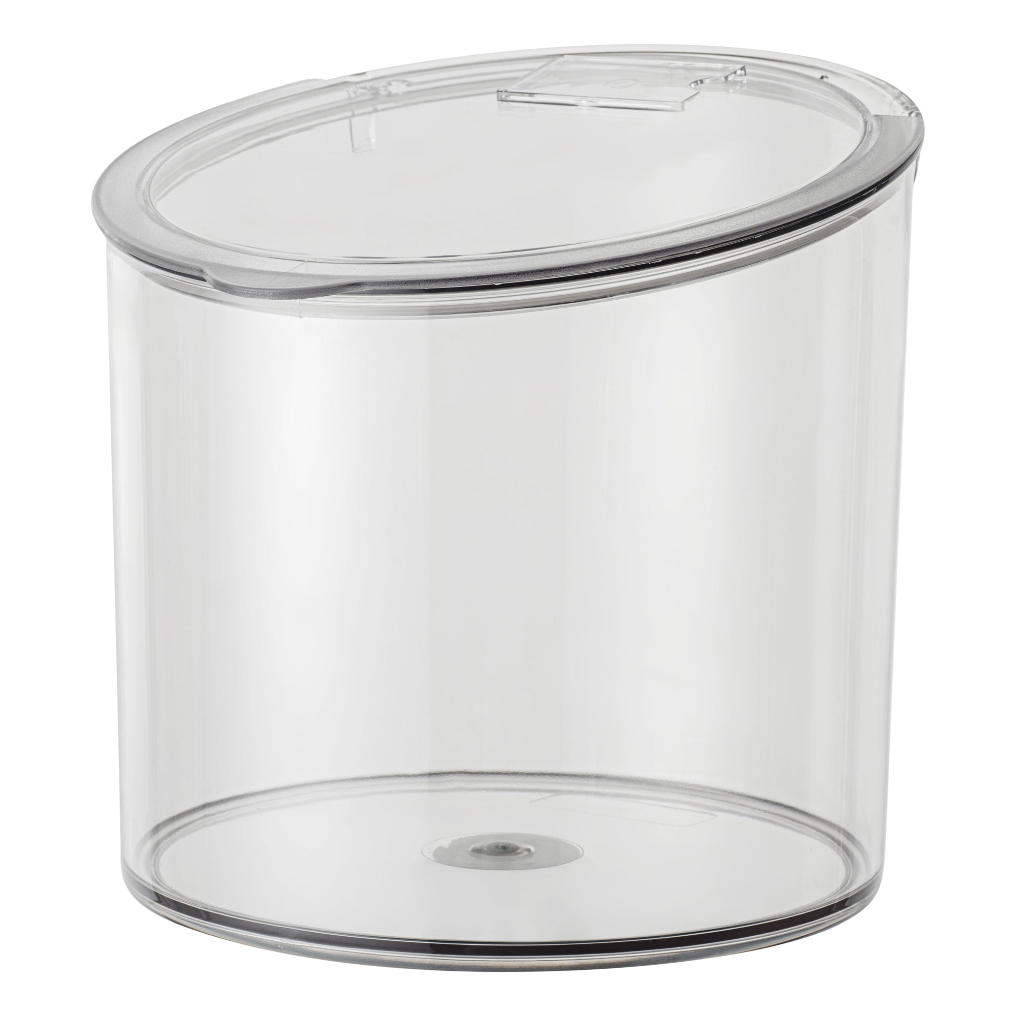 Met Lux 2.6 Gal Clear Plastic Storage Jar - with Hinged Lid - 9 3/4" x 9 3/4" x 8 1/4" - 1 count box