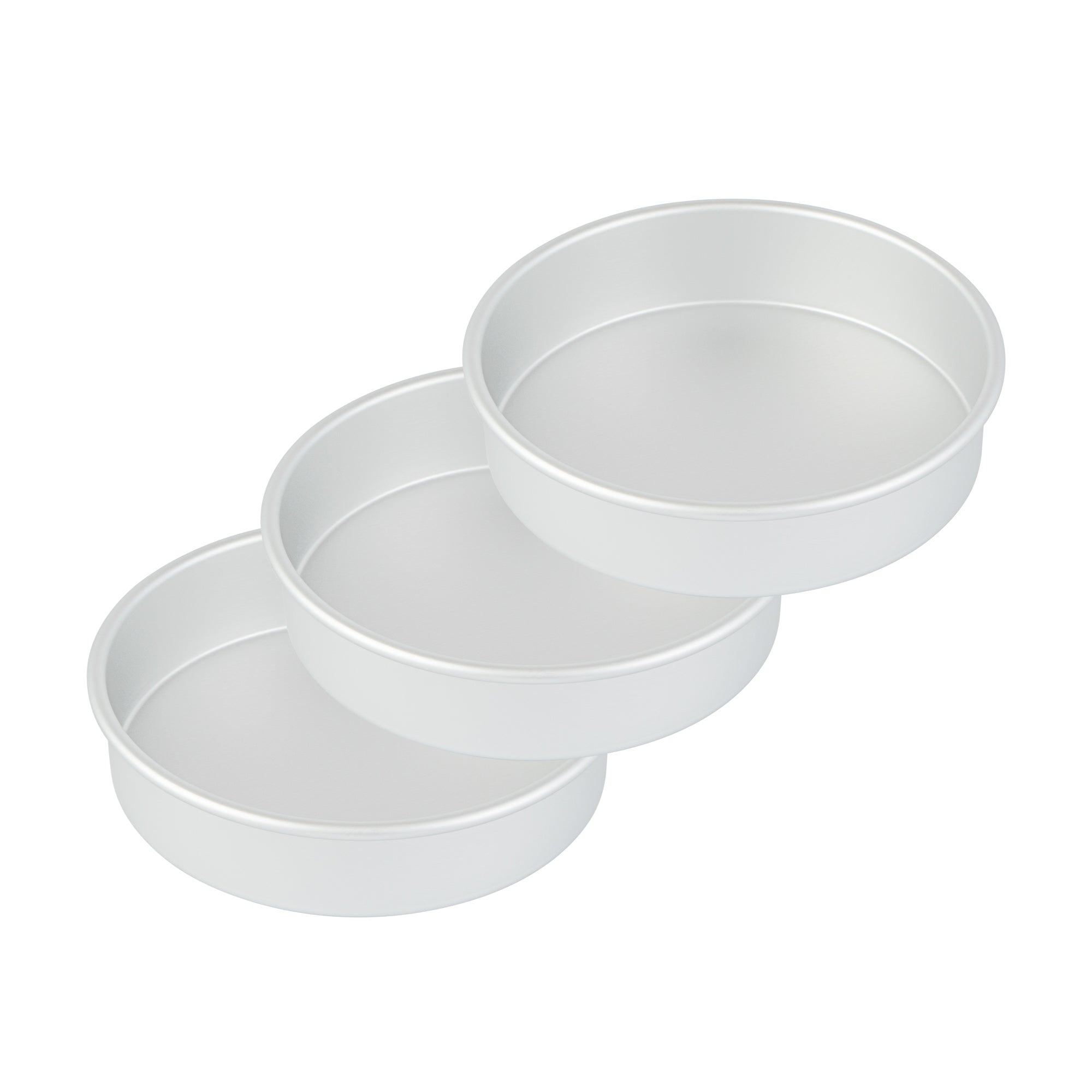 Met Lux Round Aluminum Straight-Sided Cake Pan - 8" x 8" x 2" - 12 count box