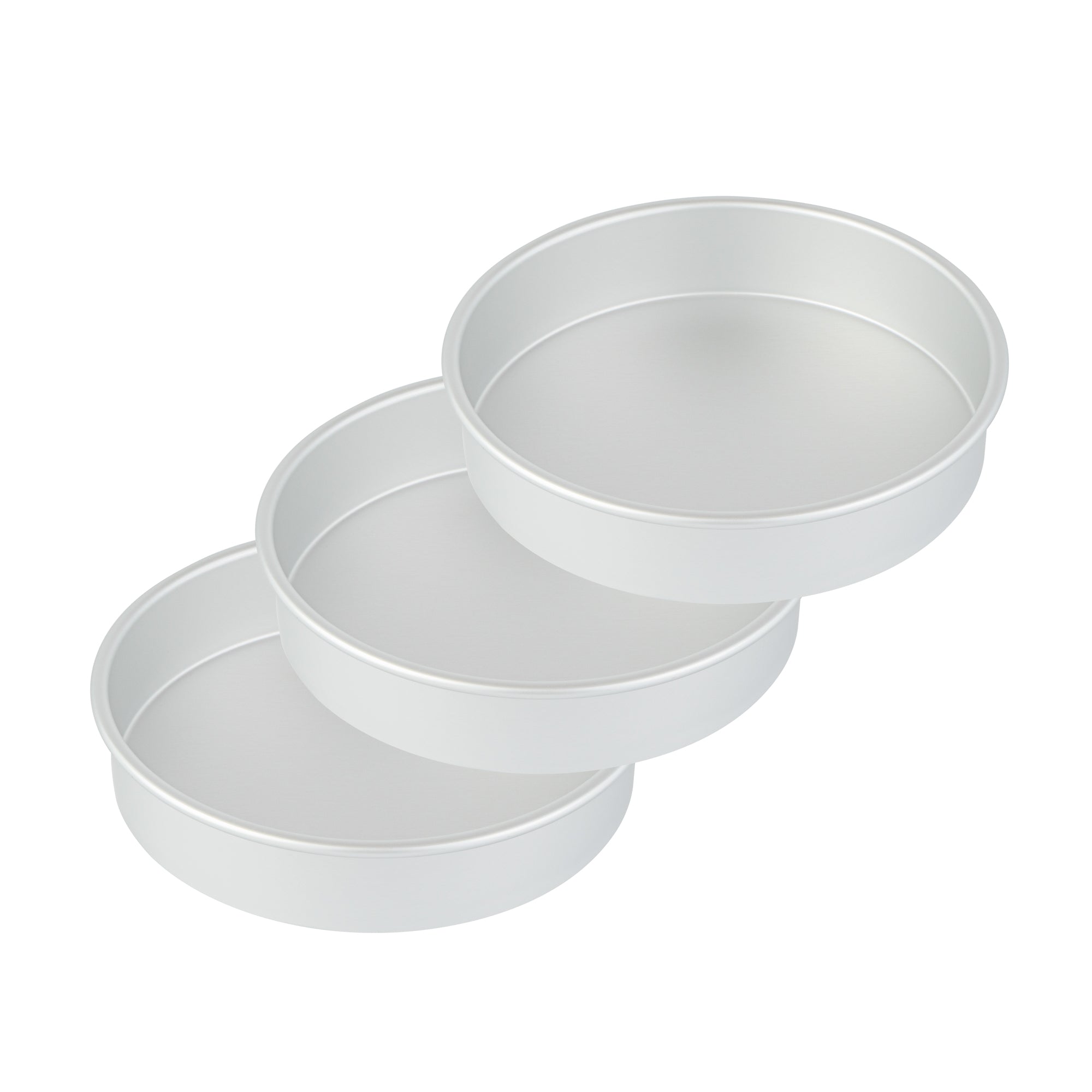 Met Lux Round Aluminum Straight-Sided Cake Pan - 9" x 9" x 2" - 12 count box