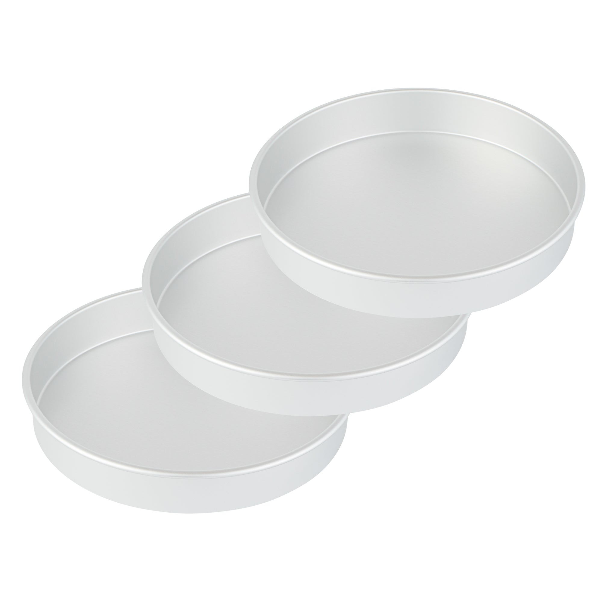 Met Lux Round Aluminum Straight-Sided Cake Pan - 12" x 12" x 2" - 12 count box