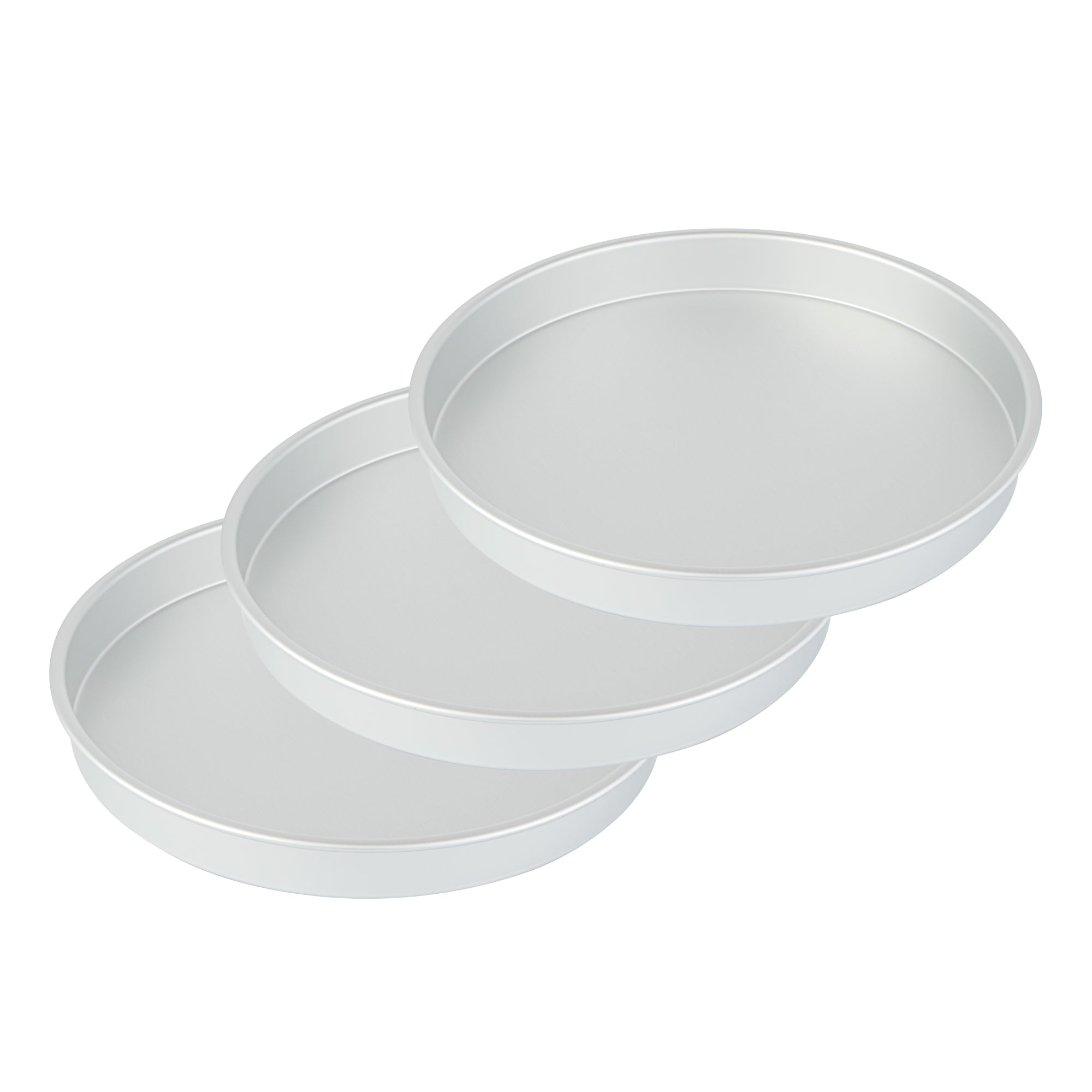 Met Lux Round Aluminum Straight-Sided Cake Pan - 16" x 16" x 2" - 12 count box