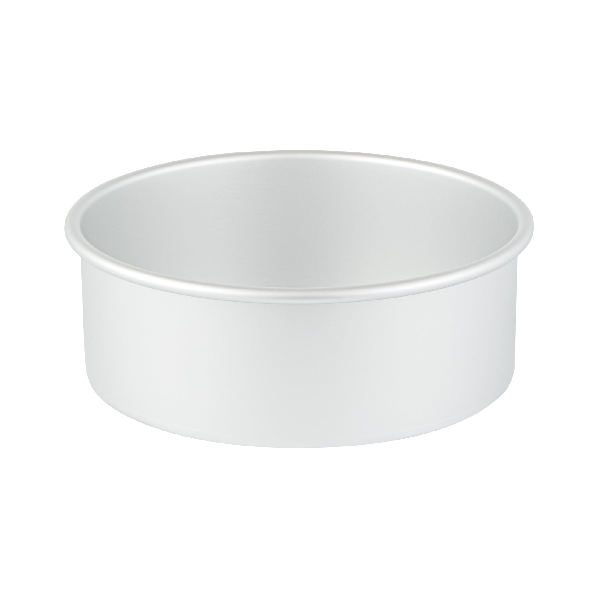 Met Lux Round Aluminum Straight-Sided Cake Pan - 8" x 8" x 3" - 12 count box