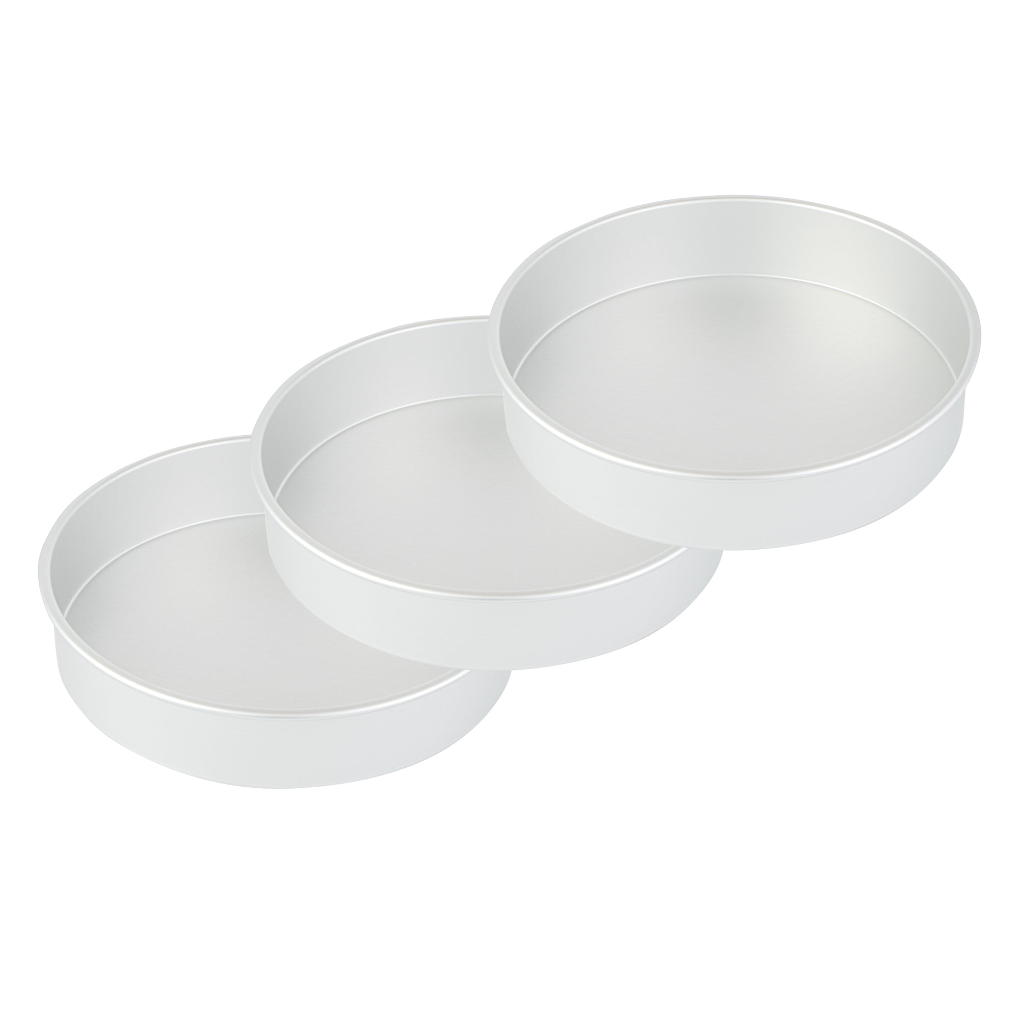 Met Lux Round Aluminum Straight-Sided Cake Pan - 14" x 14" x 3" - 12 count box