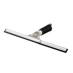 Clean Tek Professional Stainless Steel Window Squeegee - with Black Rubber Grip - 13 3/4