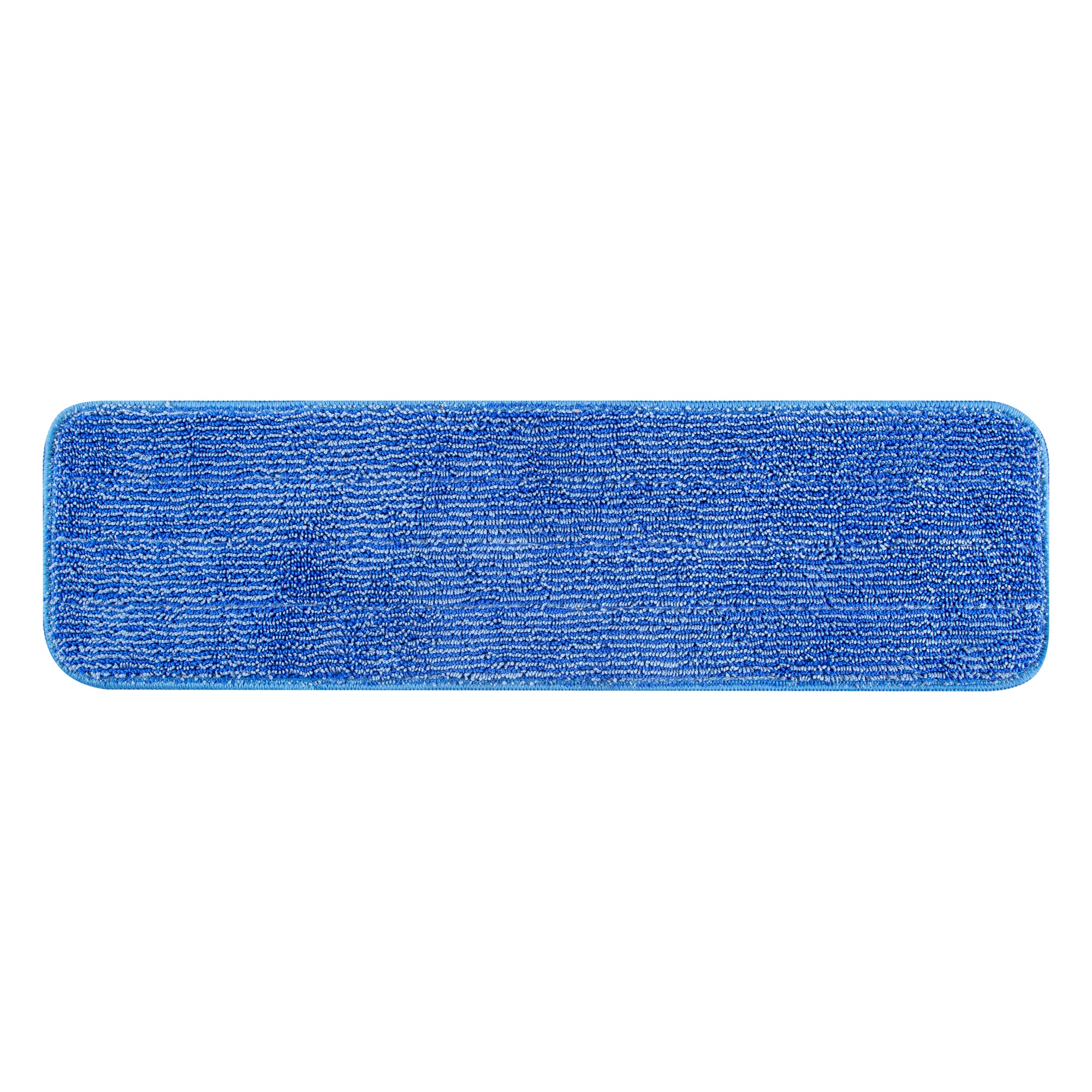 Clean Tek Professional Blue Microfiber Hook and Loop Wet / Dry Mop Pad - 19 3/4" x 5 3/4" - 1 count box