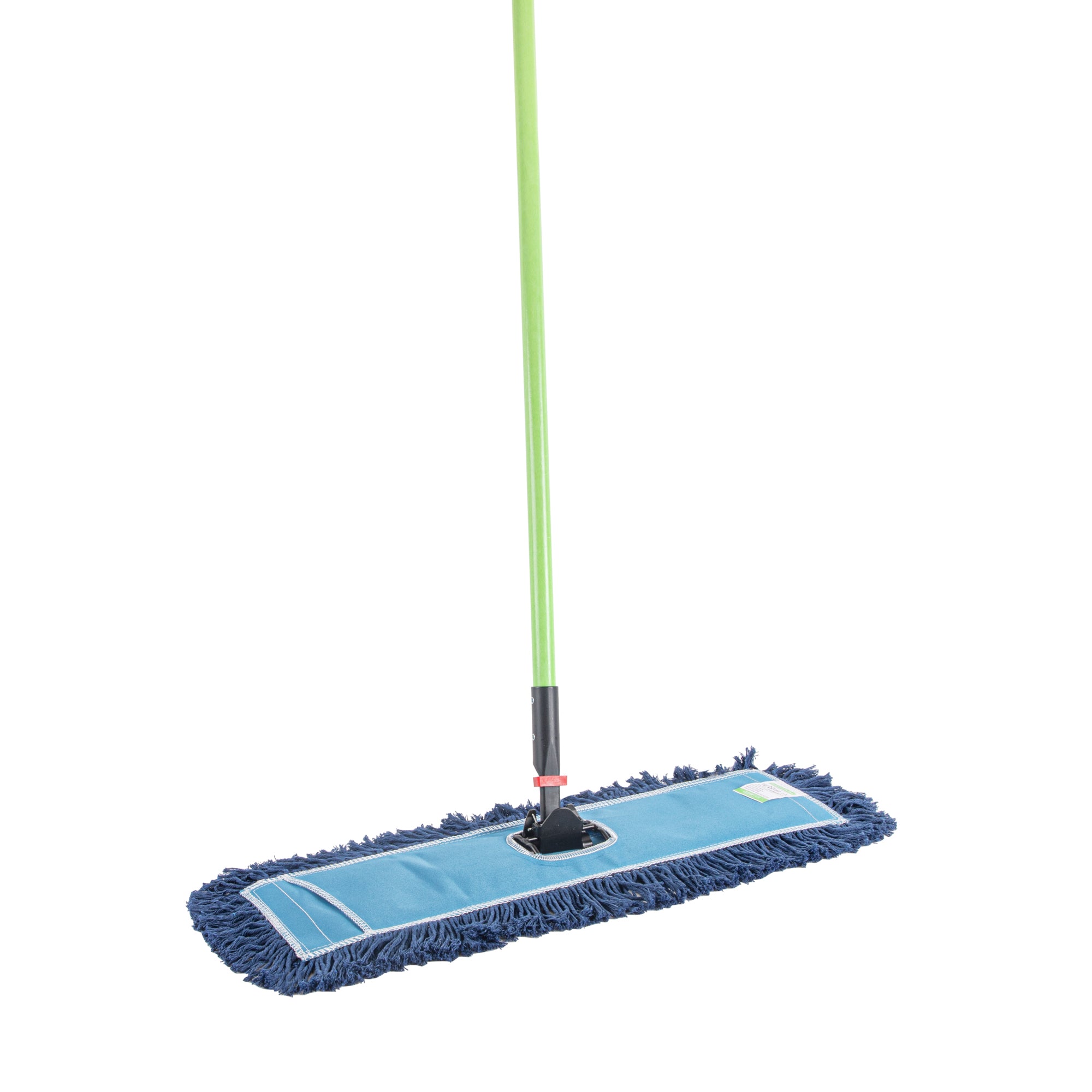 Clean Tek Professional Blue Cotton-Poly Blend Dust / Dry Mop - with 64" Handle - 24" x 5" - 1 count box