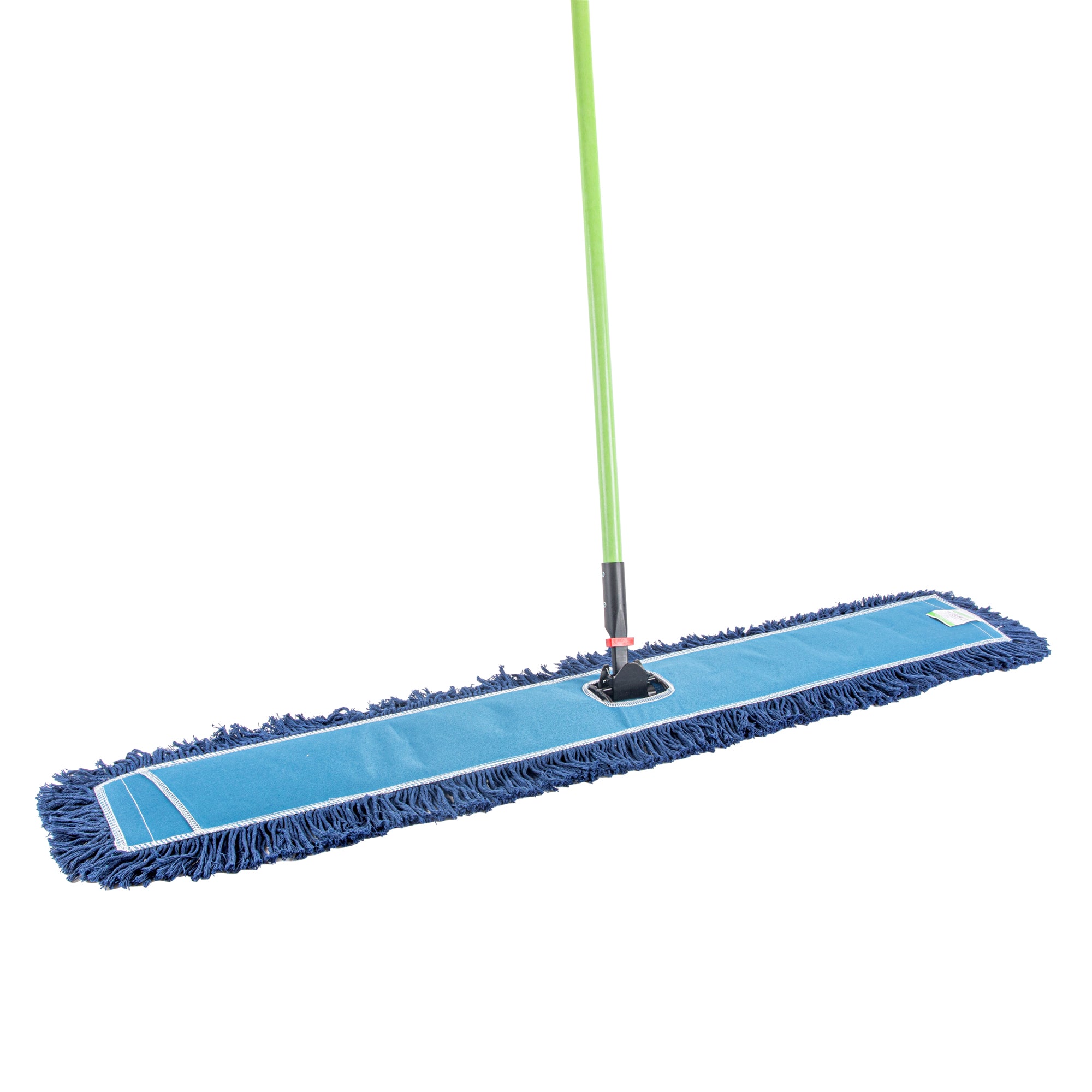 Clean Tek Professional Blue Cotton-Poly Blend Dust / Dry Mop - with 64" Handle - 48" x 5" - 1 count box