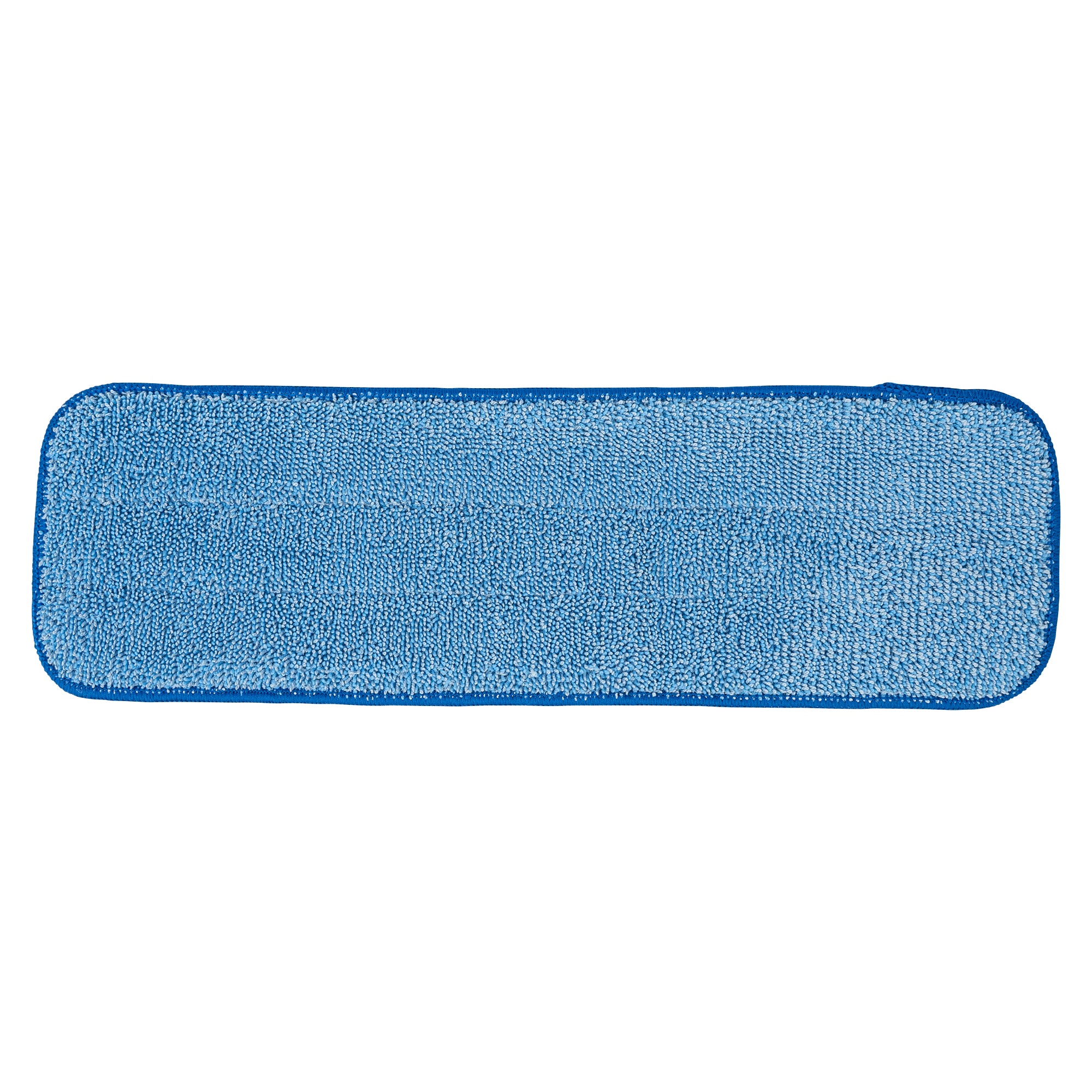 Clean Tek Professional Blue Microfiber Hook and Loop Wet / Dry Mop Pad - 17 1/2" - 1 count box