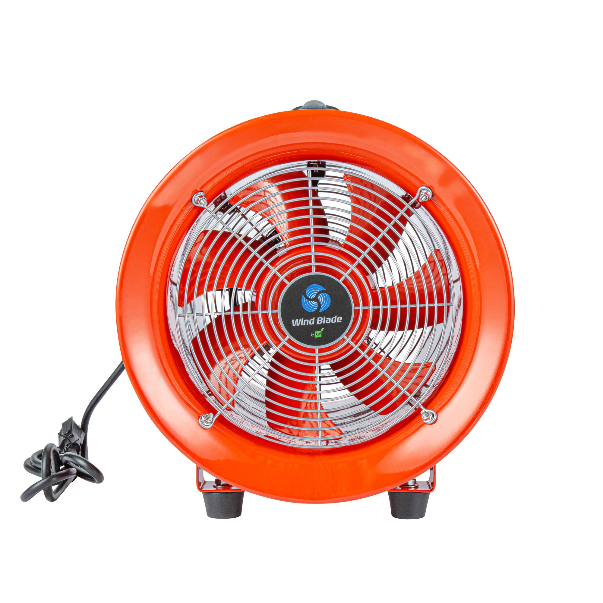 Wind Blade Round Red Steel Portable High Velocity Ventilator Fan - 1/2 HP,1,960 CFM - 14'' x 13 1/2'' x 16 3/4'' - 1 count box